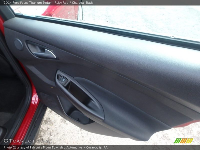 Ruby Red / Charcoal Black 2014 Ford Focus Titanium Sedan