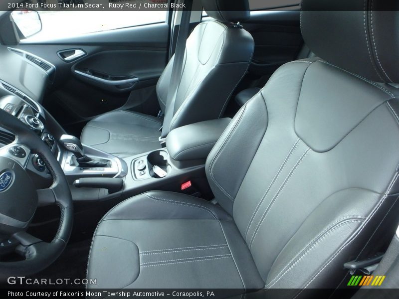 Ruby Red / Charcoal Black 2014 Ford Focus Titanium Sedan