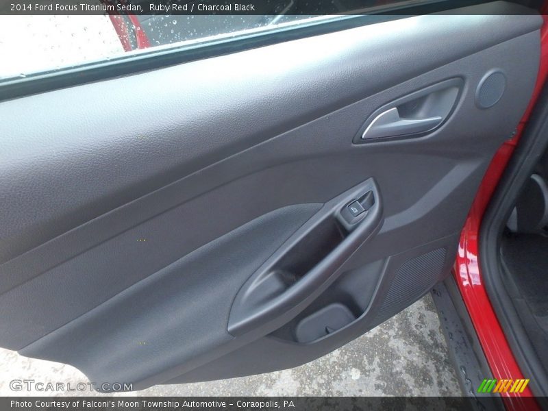 Ruby Red / Charcoal Black 2014 Ford Focus Titanium Sedan