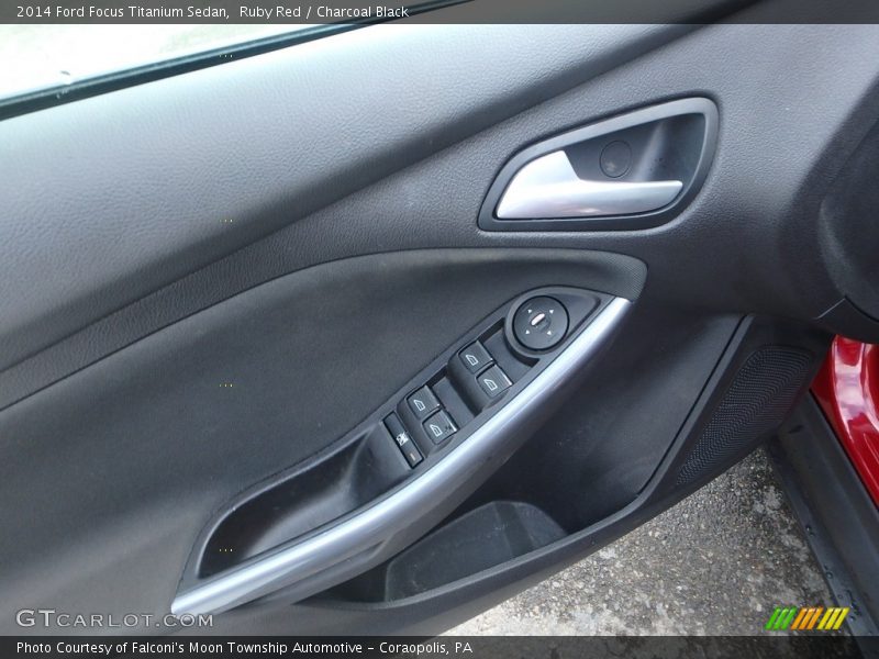 Ruby Red / Charcoal Black 2014 Ford Focus Titanium Sedan