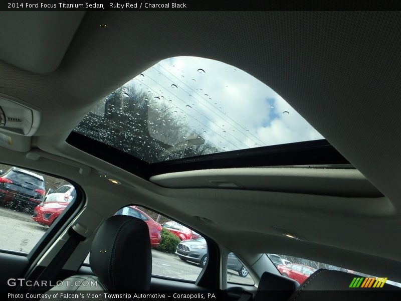 Ruby Red / Charcoal Black 2014 Ford Focus Titanium Sedan