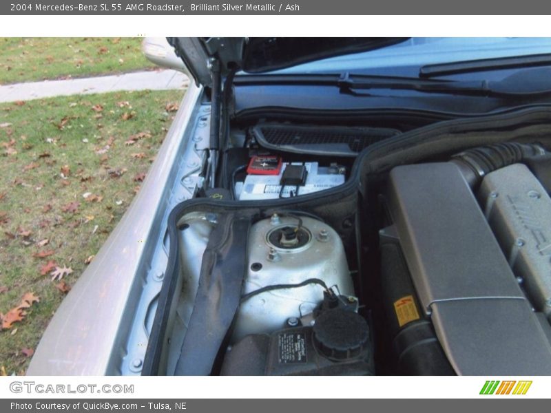 Brilliant Silver Metallic / Ash 2004 Mercedes-Benz SL 55 AMG Roadster