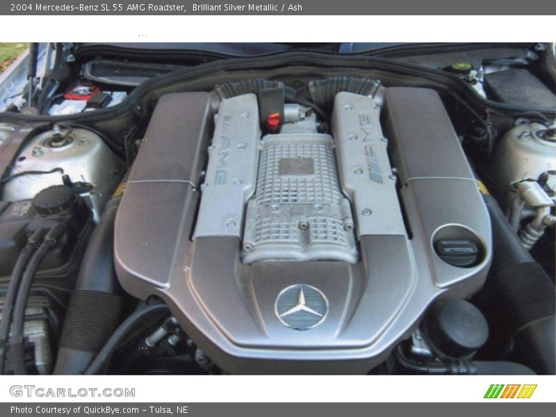 Brilliant Silver Metallic / Ash 2004 Mercedes-Benz SL 55 AMG Roadster