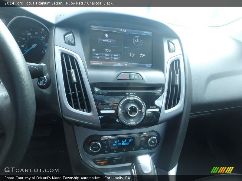 Ruby Red / Charcoal Black 2014 Ford Focus Titanium Sedan