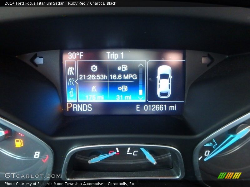 Ruby Red / Charcoal Black 2014 Ford Focus Titanium Sedan