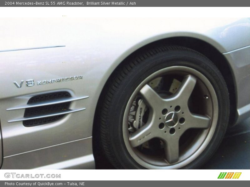 Brilliant Silver Metallic / Ash 2004 Mercedes-Benz SL 55 AMG Roadster
