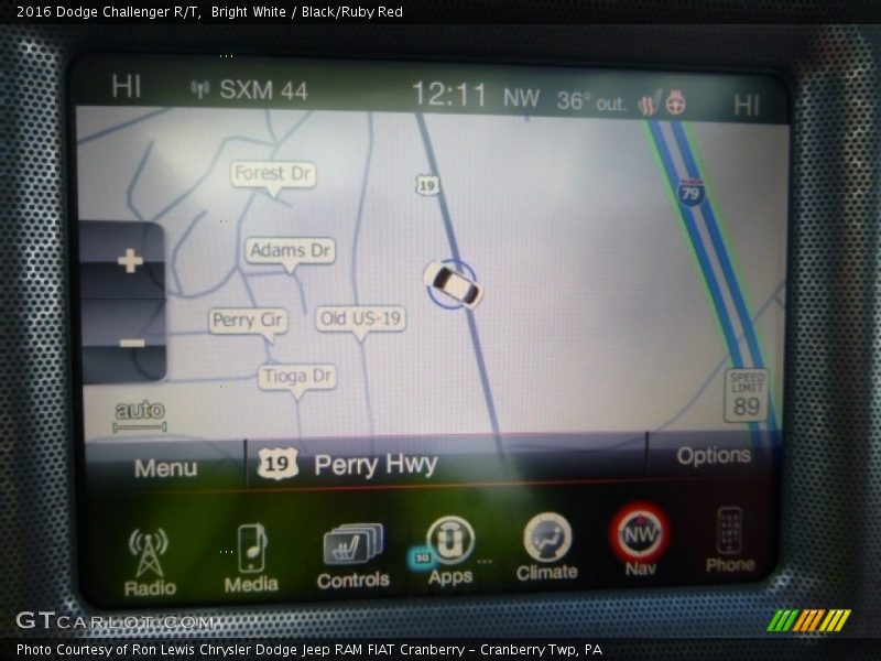Bright White / Black/Ruby Red 2016 Dodge Challenger R/T