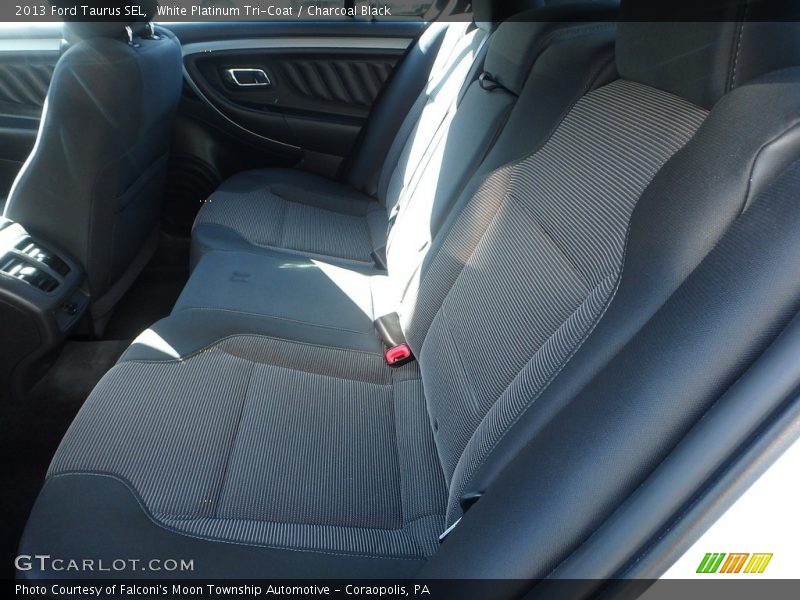 White Platinum Tri-Coat / Charcoal Black 2013 Ford Taurus SEL