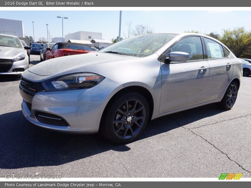 Billet Silver Metallic / Black 2016 Dodge Dart SE
