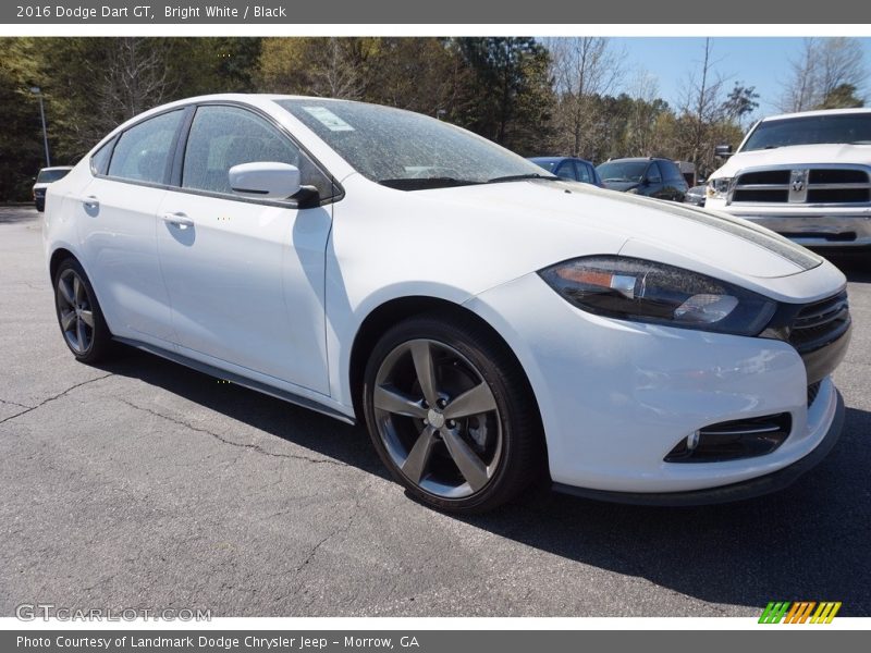 Bright White / Black 2016 Dodge Dart GT