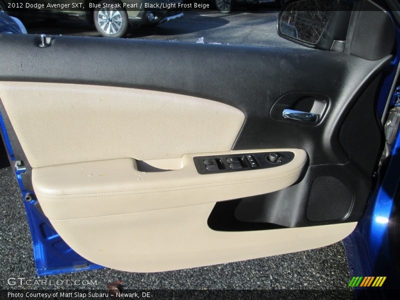 Blue Streak Pearl / Black/Light Frost Beige 2012 Dodge Avenger SXT