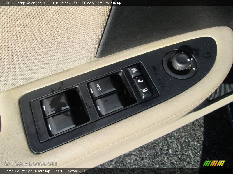 Blue Streak Pearl / Black/Light Frost Beige 2012 Dodge Avenger SXT