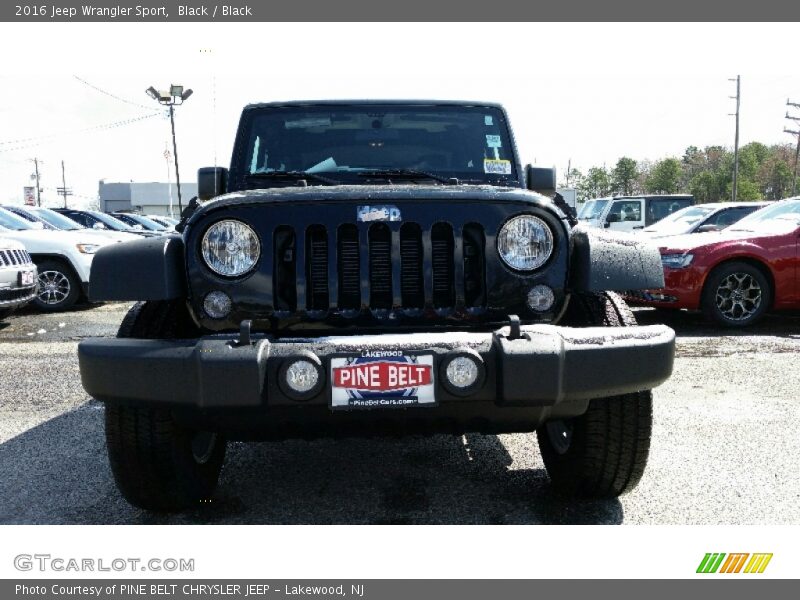 Black / Black 2016 Jeep Wrangler Sport