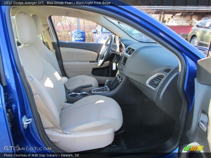 Blue Streak Pearl / Black/Light Frost Beige 2012 Dodge Avenger SXT
