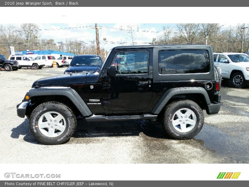 Black / Black 2016 Jeep Wrangler Sport