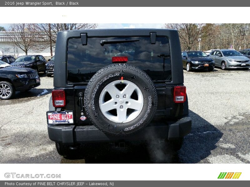 Black / Black 2016 Jeep Wrangler Sport