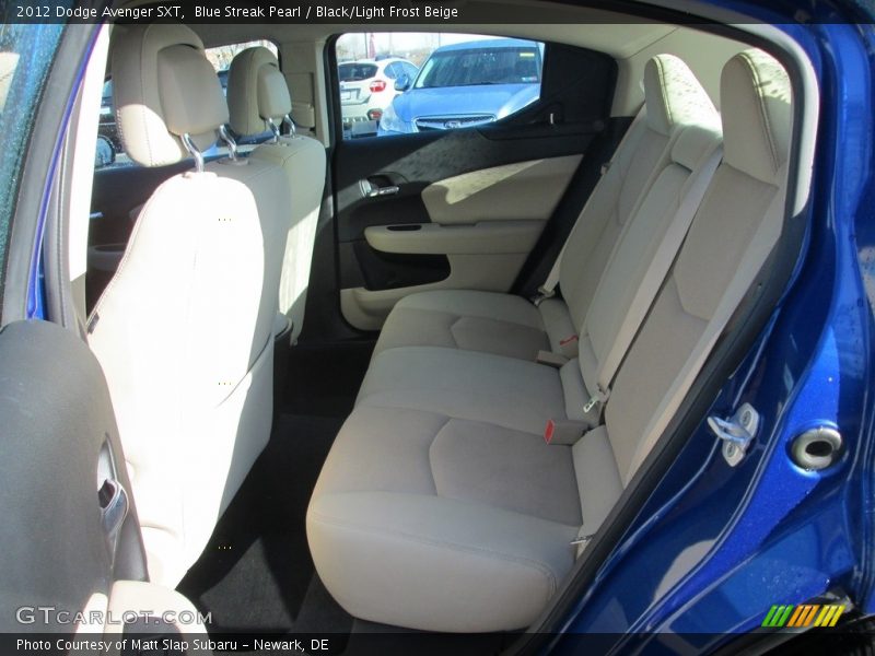 Blue Streak Pearl / Black/Light Frost Beige 2012 Dodge Avenger SXT