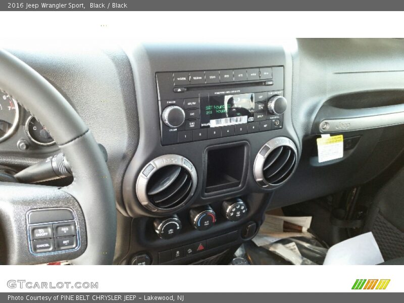 Black / Black 2016 Jeep Wrangler Sport