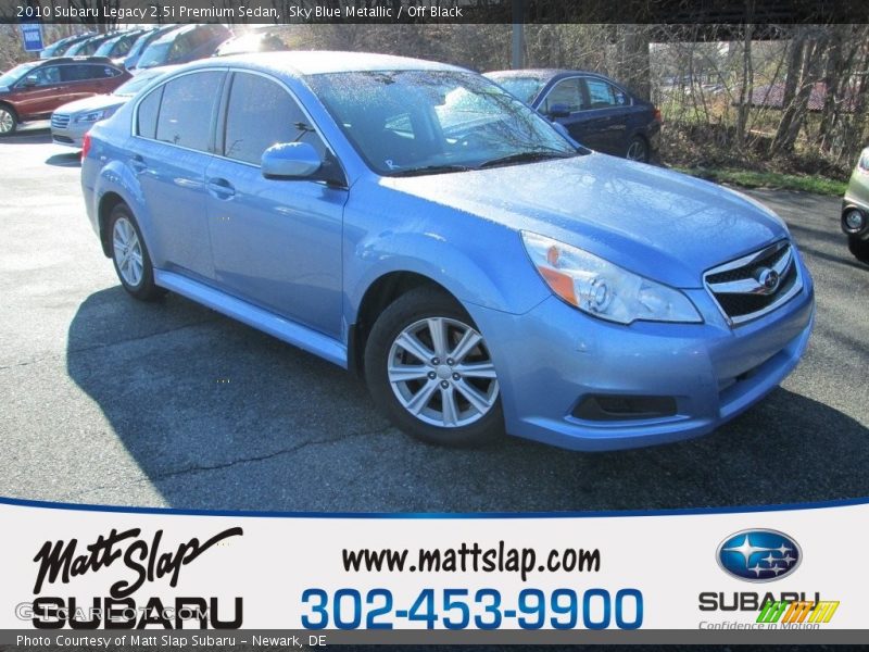 Sky Blue Metallic / Off Black 2010 Subaru Legacy 2.5i Premium Sedan