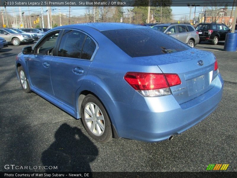 Sky Blue Metallic / Off Black 2010 Subaru Legacy 2.5i Premium Sedan