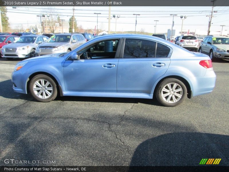 Sky Blue Metallic / Off Black 2010 Subaru Legacy 2.5i Premium Sedan