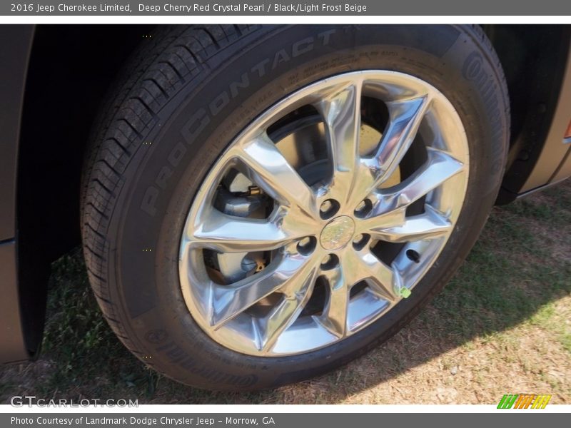 Deep Cherry Red Crystal Pearl / Black/Light Frost Beige 2016 Jeep Cherokee Limited