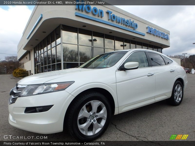 White Diamond Pearl / Ivory 2010 Honda Accord Crosstour EX-L 4WD