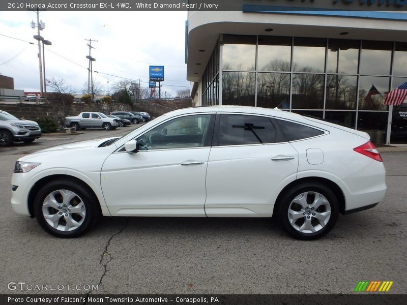 White Diamond Pearl / Ivory 2010 Honda Accord Crosstour EX-L 4WD