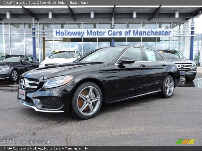 Black / Black 2016 Mercedes-Benz C 300 4Matic Sedan