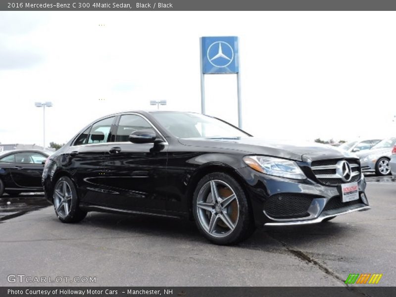 Black / Black 2016 Mercedes-Benz C 300 4Matic Sedan