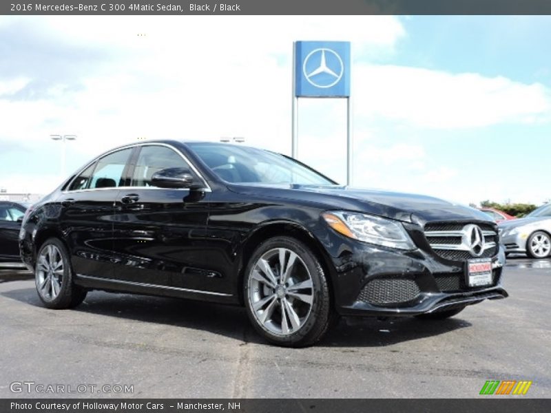 Black / Black 2016 Mercedes-Benz C 300 4Matic Sedan