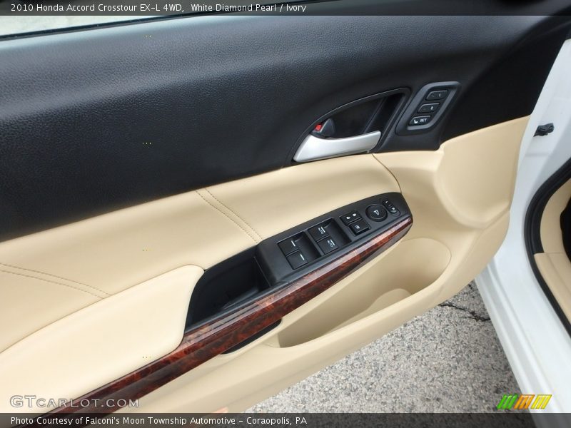 White Diamond Pearl / Ivory 2010 Honda Accord Crosstour EX-L 4WD