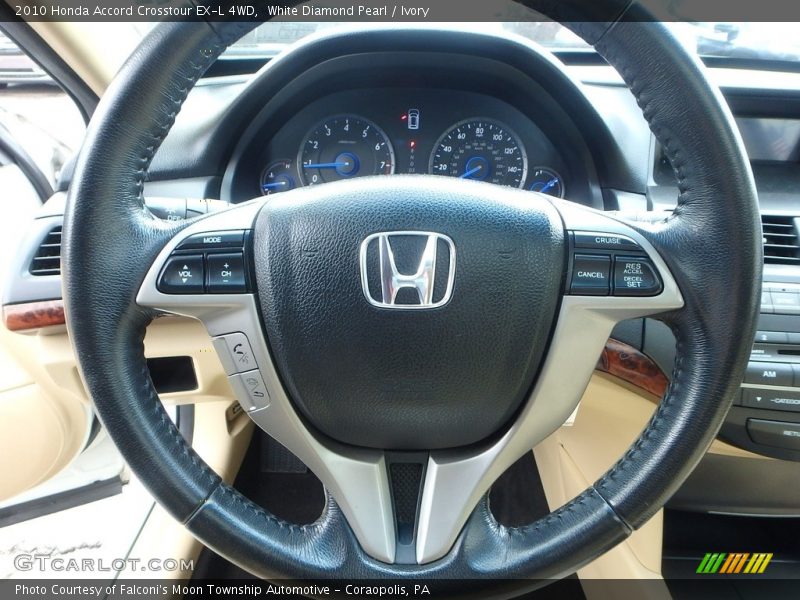 White Diamond Pearl / Ivory 2010 Honda Accord Crosstour EX-L 4WD