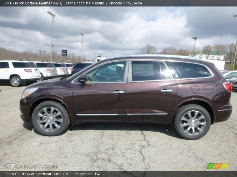 Dark Chocolate Metallic / Choccachino/Cocoa 2016 Buick Enclave Leather AWD