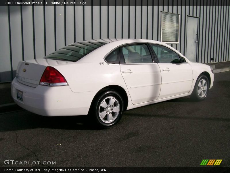 White / Neutral Beige 2007 Chevrolet Impala LT