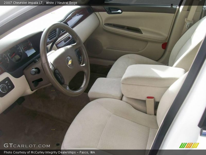 White / Neutral Beige 2007 Chevrolet Impala LT