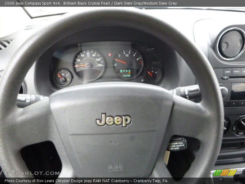 Brilliant Black Crystal Pearl / Dark Slate Gray/Medium Slate Gray 2009 Jeep Compass Sport 4x4