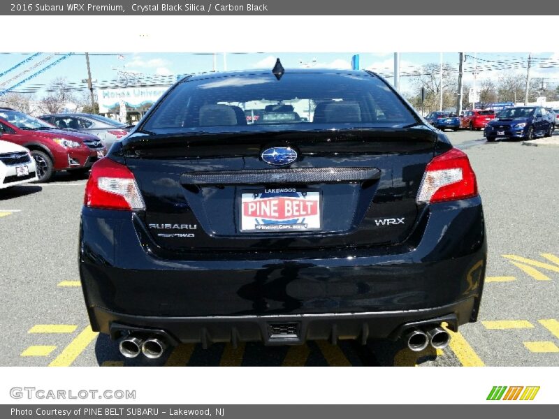 Crystal Black Silica / Carbon Black 2016 Subaru WRX Premium