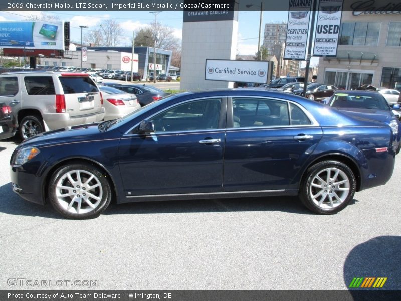 Imperial Blue Metallic / Cocoa/Cashmere 2009 Chevrolet Malibu LTZ Sedan