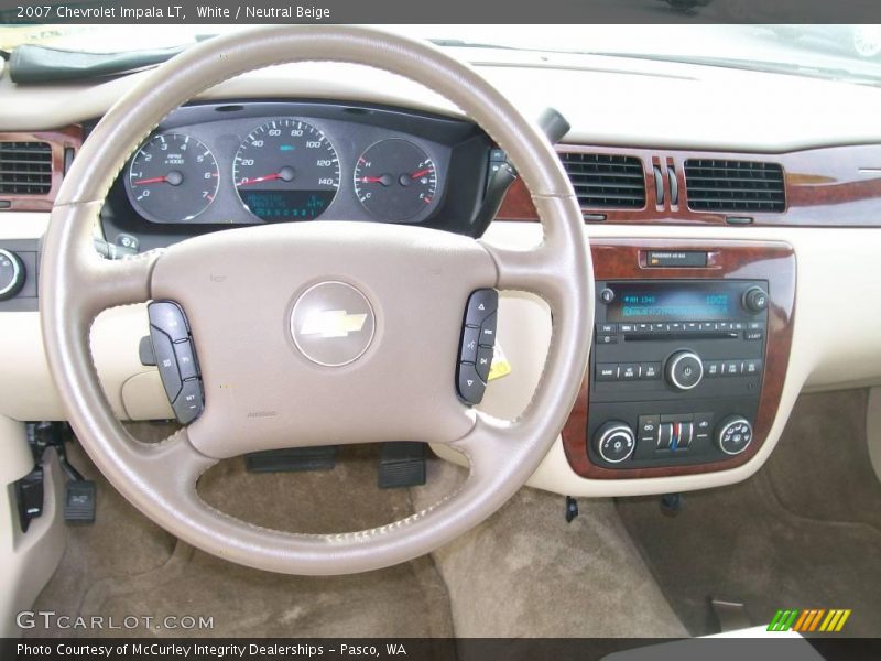 White / Neutral Beige 2007 Chevrolet Impala LT