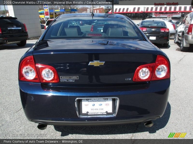 Imperial Blue Metallic / Cocoa/Cashmere 2009 Chevrolet Malibu LTZ Sedan