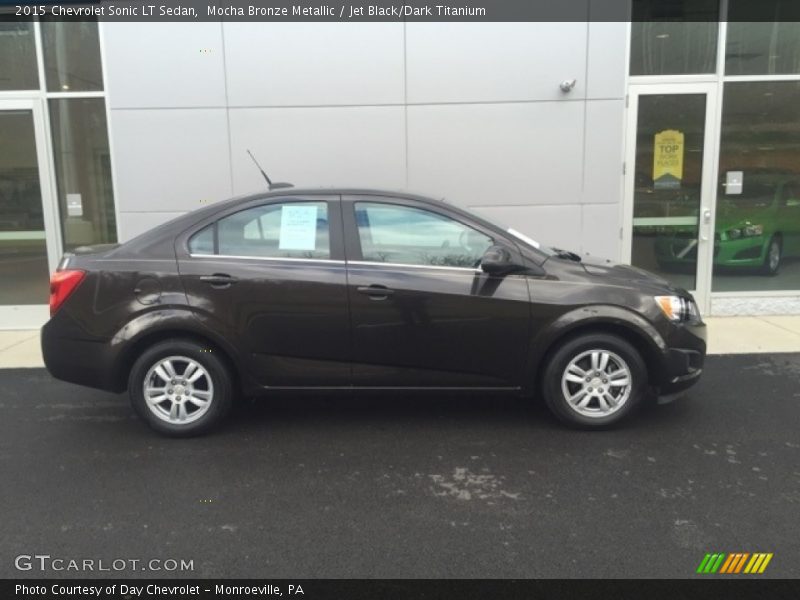 Mocha Bronze Metallic / Jet Black/Dark Titanium 2015 Chevrolet Sonic LT Sedan