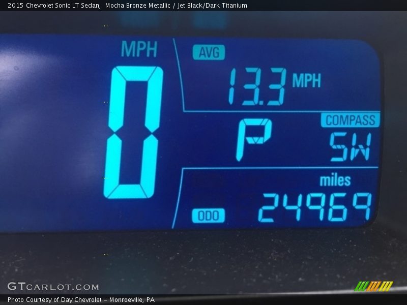 Mocha Bronze Metallic / Jet Black/Dark Titanium 2015 Chevrolet Sonic LT Sedan