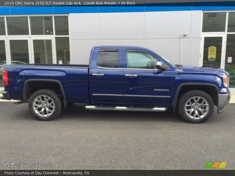 Cobalt Blue Metallic / Jet Black 2014 GMC Sierra 1500 SLT Double Cab 4x4