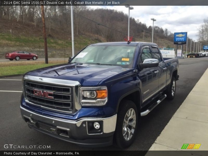 Cobalt Blue Metallic / Jet Black 2014 GMC Sierra 1500 SLT Double Cab 4x4