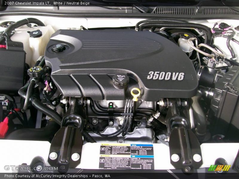 White / Neutral Beige 2007 Chevrolet Impala LT