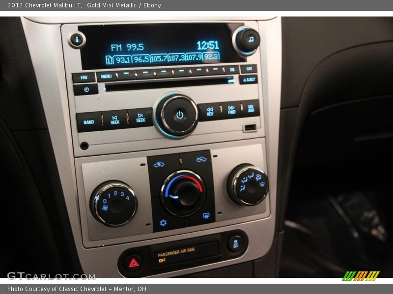 Gold Mist Metallic / Ebony 2012 Chevrolet Malibu LT