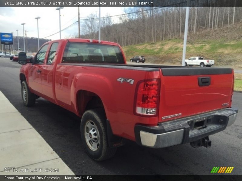 Fire Red / Dark Titanium 2011 GMC Sierra 2500HD Work Truck Extended Cab 4x4