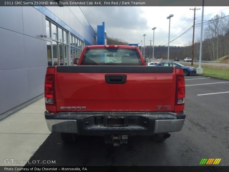 Fire Red / Dark Titanium 2011 GMC Sierra 2500HD Work Truck Extended Cab 4x4
