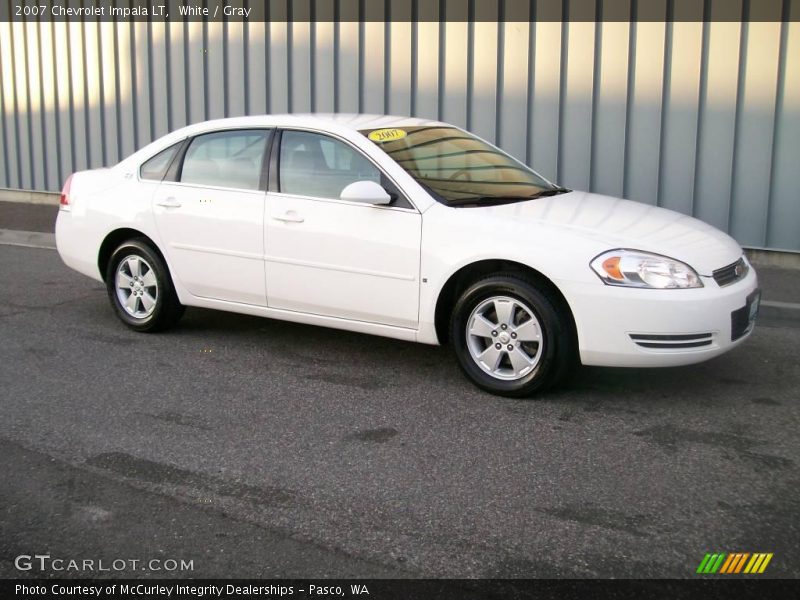 White / Gray 2007 Chevrolet Impala LT